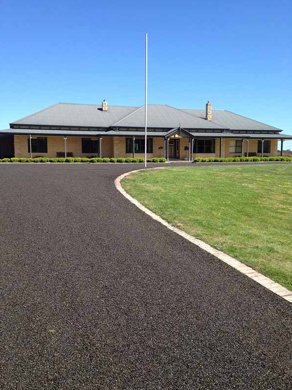 This is a photo of an asphalt driveway which has been installed by Harrisville Asphalt & Bitumen Surfacing